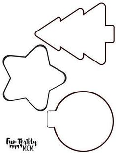 cut out shapes to make a christmas ornament