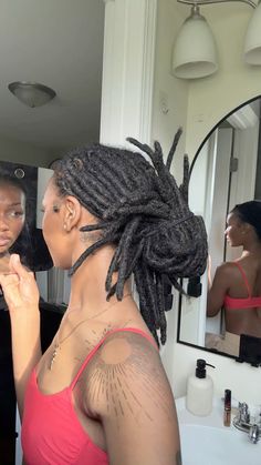 #locstyles #locs #womenwithlocs #blackwomen #blackwomenwithlocs #blackgirl #thicklocs #locnation #locjourney #locinspiration #locqueens #naturalhair #naturallocs #loclovers #protectivestyles #melaninmagic #locgoals #locbeauty #locstylesfordays #blackandlocd #loccommunity Loc Styles, Protective Styles, Locs, Natural Hair Styles, Black Women, Hair