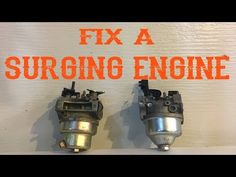 two different types of engine parts with the words fix a surging engine