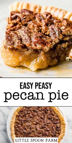 an easy pecan pie recipe that's perfect for the little spoon farm