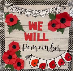 Remembrance Day Craft For Preschoolers, Remembrance Day Decorating Ideas, Remembrance Day Door Decorations, Remembrance Day Display Ideas, Rememberance Day Bulletin Board Ideas, Poppy Remembrance Day Art, Remembrance Day Display