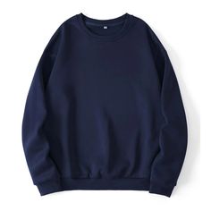 Solid Round Neck Thermal Lined Sweatshirt In Navy, Size M New In Packaging. In Excellent Condition. Original Price $20.00. Pull Bleu, Mode Grunge, Navy Blue Sweatshirt, Casual Sportswear, Blue Sweatshirt, Formal Dresses For Women, Mode Outfits, Long Sleeve Casual, Outfit Inspirationen