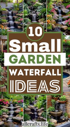 Small Garden Waterfall Ideas Garden Water Features Ideas Small Spaces, Raised Bed Water Feature, Waterfall Design Ideas, Bubbling Rock Water Feature, Garden Water Fountains Backyard Ideas, Rock Garden With Water Feature, Outdoor Fountain Ideas Water Walls, Small Backyard Waterfall Ideas, Water Falls Aesthetic