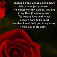 a red rose with the words, there's a special place in my heart