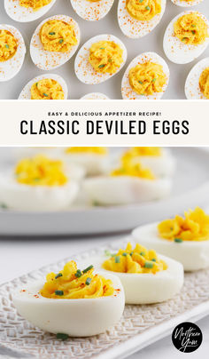 Classic Deviled Eggs Classic Deviled Eggs Recipe, Simple Appetizers, Perfect Deviled Eggs, Classic Deviled Eggs, Devilled Eggs Recipe Best