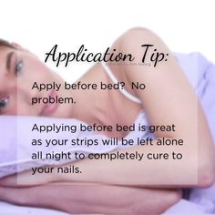 Application Tip: Apply before bed? No problem. Applying before bed is great as your strips will be left alone all night to completely cure to your nails. Follow for more tips and tricks. Shop retired and limited edition sets at my link. Left Alone, Just Peachy, Before Bed