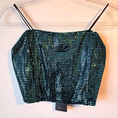 New Stretchy Black With Green Sequins. Sincerely Jules: Brand Approximate Measurements In Pics. See All Pics. Let Me Know If You Have Any Questions. Green Corset, Modern Tops, Sequin Crop Top, Sincerely Jules, Strapless Corset, Corset Crop Top, Fancy Dress Design, Green Sequins, Leopard Print Top