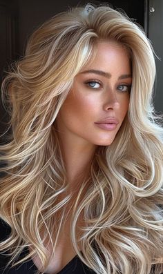 Blonde Hair Inspiration, Natural Curls Hairstyles, Low Lights Hair, Blonde Hair With Highlights, Long Blonde, Hair Color And Cut, Curly Hair Tips, Long Blonde Hair, Short Hair With Layers