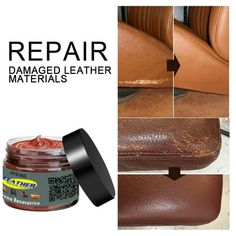 the repair process is being performed to remove leather