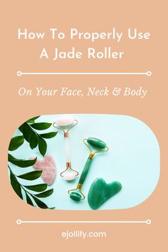 How To Use A Jade Roller • On Face, Neck & Body Eye Roller For Puffiness, Jade Roller Technique, Roller On Face, Use Jade Roller, Jade Roller Benefits, Jade Rolling, Jade Rollers