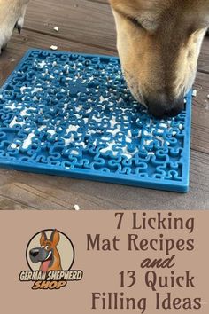 Homemade Lick Mat For Dogs, Dig Box For Dogs, Recipes For Dog Lick Mats, Dog Treat Mat, Kong Fillers For Puppies, Lick Pads For Dogs