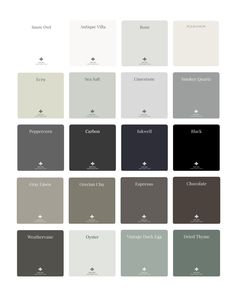 the different shades of paint that are used in this project, including gray and white