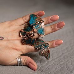 Copper jewelry butterfly ring gift to a woman Jewelry | Etsy Unique Handmade Butterfly Ring, Handmade Vintage Butterfly Ring For Gift, Handmade Vintage Butterfly Ring Gift, Vintage Handmade Butterfly Ring Gift, Bohemian Butterfly Ring As A Gift, Bohemian Butterfly Ring As Gift, Metal Butterfly Ring For Gift, Handmade Butterfly Shaped Metal Jewelry, Handmade Butterfly-shaped Metal Jewelry