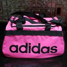 Front Adidas Logo, Side 3 Stripe Logo, Dual Top Zip Flap, Adjustable Shoulder Strap, Dual Hand Strap With Cushion Velcro Hand Guard. Adidas Sports Bag In Pink, Casual Pink Gym Bag With Large Capacity, Pink Large Capacity Casual Gym Bag, Sporty Pink Duffle Bag For Sports, Pink Duffle Bag With Large Capacity For Sports, Pink Large Capacity Duffle Bag For Sports, Sporty Pink Duffle Bag With Large Capacity, Casual Pink Gym Bag For Daily Use, Trendy Pink Gym Bag Suitable For Travel