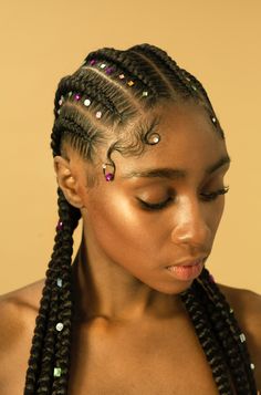 Braids Shoot Ideas Photoshoot, Rhinestone Braids, Hair Texture Model, Braid Photoshoot, Girls Cornrow Hairstyles, Cornrow Ideas, Braiding Business, Coachella 2023, Protective Hairstyles For Natural Hair