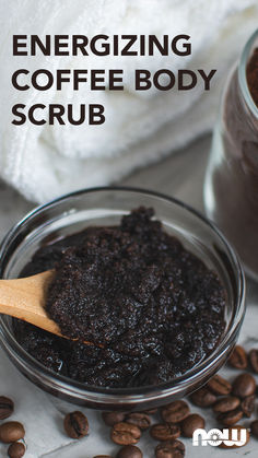 An energizing body scrub with natural caffeine to wake up your skin from the outside in? Yes please! Warm scents of coconut, vanilla, shea, and brown sugar combine for a delicious-smelling, pampering experience for you and your skin. Coffee Body Scrub Recipe, Diy Coffee Scrub, Salt Scrub Recipe, Diy Body Scrub Recipes, Coffee Scrub Diy, Body Scrub Recipe, Coffee Body Scrub, Salt Body Scrub, Cinnamon Essential Oil