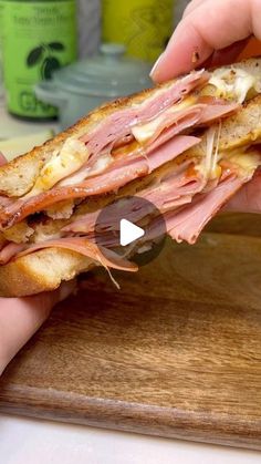 Handheld Meals, Mortadella Sandwich, Whole Grain Mustard, Caprese Sandwich, Cheese Sandwich Recipes, Toast Sandwich, Ham And Cheese Sandwich, Hot Sandwich, Anthony Bourdain