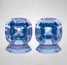 two large blue diamonds sitting side by side