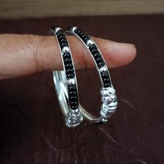 This is a perfect gift for the little hands of the new member in the family. The bangles are ideal for Newborn - 9 months old baby. Great for both baby boy and girls. Smooth finish with no sharp edges to keep safety of kids in mind. Used mainly as Nazariya to keep babies away from evil eye Best For gifting or for personal use, wear it to any occasion and be the spotlight Feel Free to contact us at anytime. We promise you an amazing shopping experience Eye catching and unique jewelry that will se Kids Handicraft, 9 Month Old Baby, Indo Western Gown, Sequence Blouse, Saree Petticoat, Kurta Pajama Men, Silver Pooja Items, Saree Jewellery, Full Sleeve Blouse