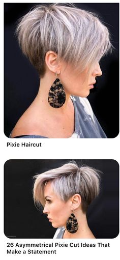 Short Pixy Hairstyle Women, Short Hairstyle Women2022, Short Hairstyle Women 360 View, Asymmetric Short Hair, Short Hair 2023 Trends Women Pixie, Feathery Short Hair, Short Hairstyle Women Undercut Edgy, Pixie Haircut With Long Bangs Edgy, Modern Short Hairstyles 2023