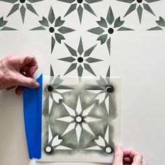 Star Tile Stencils for Painting Floors or DIY Kitchen Backsplash Tile Stencils Diy, Floor Stencils Patterns, Floor Stencils, Tile Stencils, Furniture Stencils, Royal Design Studio Stencil, Mural Stencil, Painted Concrete Floors, Geometric Stencil