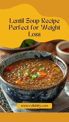 Trying to lose weight without sacrificing flavor? This lentil soup recipe is your new best friend. Click to find out how this low-calorie, nutrient-rich soup can help you shed pounds while keeping you satisfied. A delicious way to stay on track with your fitness goals. Keto Lentil Soup Recipes, Keto Lentil Soup, Low Carb Lentil Soup, Low Calorie Lentil Soup, Weight Watchers Lentil Soup, Low Calorie Lentil Recipes, Fat Burning Soup Recipes, Lintel Soup Recipes Lentils, Low Calorie Soups And Stews