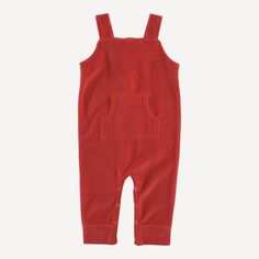 kanga pocket overall | cardinal | organic cotton velour Overalls, Trim