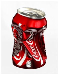 a can of coca - cola on a white background