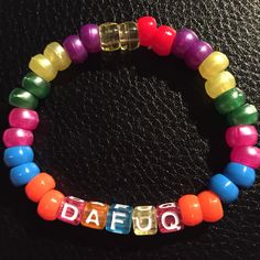 Dafuq?! Kandi Bracelets Ideas Words, Kandi Singles Ideas, Kandi Singles