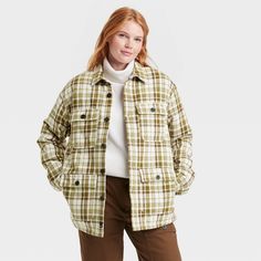 Designed with an ombre plaid pattern that’s ultra hip, the Houston White Adult Plaid Shacket sees you stylishly through cold days and cool weekends. A four-pocket front carries the classic workman style, with a roomy cut made for easy layering and a 100% recycled polyester lining inside for added warmth. Great as a rugged layer with a crewneck or turtleneck, or wear it with a button-down for a finesse-meets-outdoors look. Barber and designer Houston White grew up in North Minneapolis, where he s Cold Weather Button-up Shacket With Pockets, Plaid Winter Outerwear With Buttoned Pockets, Casual Winter Shacket With Welt Pockets, Plaid Cotton Outerwear With Buttoned Pockets, Plaid Shacket With Pockets For Spring, Spring Plaid Shacket With Pockets, Trendy Cold Weather Utility Jacket With Pockets, Trendy Utility Jacket For Cold Weather With Pockets, Trendy Utility Jacket With Pockets For Cold Weather