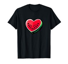 PRICES MAY VARY. Trendy heart-shaped watermelon summer fruit design. Perfect for summer outings, casual wear, and watermelon lovers who like a dose of humor and creativity in their wardrobe. Ideal for picnics or a beach party or just chilling at home. This fun and creative watermelon design is your ideal outfit. The stylish fruit design with the seeds is great for fruit lovers. Lightweight, Classic fit, Double-needle sleeve and bottom hem Shaped Watermelon, Watermelon Heart, Watermelon Design, Watermelon Summer, Watermelon Designs, Just Chilling, Summer Watermelon, Fruit Design, Summer Fruit