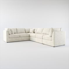 The Nest Collection’s go-big-or-small modular design lets you build it for one—or everyone. The soft, cozy seating and full-out lounge potential is perfect reading, snuggling, sleeping, anything. | Nest Hybrid Comfort 3-Piece Large Sectional in M Ivory | by Value City Furniture Value City Plush Sectional, Ethan Sectional Sofa Value City, Wetzel 3-pc. Sectional Sofa, Sienna Chenille 3-pc. Sectional Sofa, Harmony Modular 3-piece Chaise Sectional, Large Sectional, Cozy Seating, American Signature Furniture, Value City Furniture