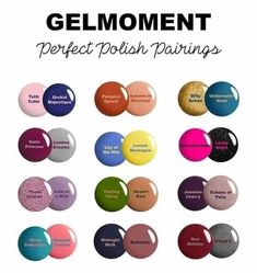 Nail Polish Pairings Color Combos, Finger And Toenail Color Combinations, Nail Polish Color Combinations, Gelmoment Colors Nail Polish, Pedi And Mani Ideas Color Combos, Fingernail And Toenail Combinations, Cute Nail Color Combinations, Nail Combinations Color Combos, Gel Moment Nails