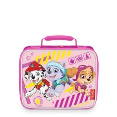 This Soft Kids Lunch Box looks cool and stays cool when taking lunch to school. The interior has high quality cell foam insulation, and an easy to clean PEVA lining. All materials are 100% PVC-free. Bright colors and artwork are memorable and visually stimulating, designed for maximum “fun approval” from your little loved ones. The padded handle is comfortable to carry, and the zipper makes it easy to access all the healthy goodies inside. We know how much you love your kids, and we know they’ll Playful Pink Lunch Box Gift, Playful Pink Lunch Box For Gift, White Rectangular Lunch Box For School, Multicolor Rectangular Lunch Box For Playtime, Cute Pink Lunch Box For Back To School, Pink Lunch Box For Back To School Gift, Pink Rectangular School Case, Pink Rectangular Case For Back To School, Pink Rectangular Case For School