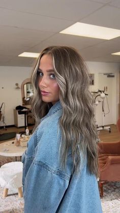 Kenzie Day on TikTok Mom Hair Dye Ideas, Ashy Brown Hair Medium Length, Going Back Natural Hair Color, Dusty Brunette Hair, Blonde And Brunette Hair Color Ideas, Smoky Ash Blonde Hair, Dirty Blonde Hair With Babylights, White Blonde Highlights On Brown Hair, Blond And Brunette Hair