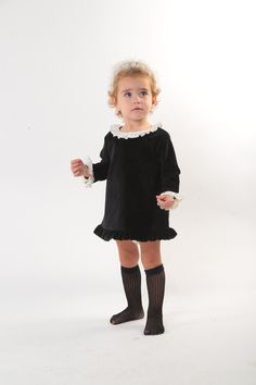 Title: Toddler Vintage Dress, Baby Girl Black Velvet Dress, Scallop Collar, Girl Vintage Dress, Baby Girl Wedding Dress, Gifts For Girl,Party Dress Our dress is made of cotton velvet fabric. Cotton scallops are used on the collar and wrist of the dress. There are ruffle details on the hem. It has a hidden zipper from the back. We have color options. Baby Girl Black Dress, Baby Girl Black, Black Vintage Dress, Scallop Collar, Girls Velvet Dress, Vintage Toddler Dress, Girls Black Dress, Vintage Girls Dresses