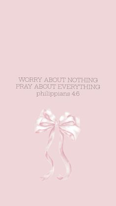 a pink background with the words worry about nothing