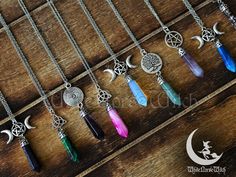 Hey, I found this really awesome Etsy listing at https://www.etsy.com/listing/736130698/crystal-pendulum-necklace-customized Witches Pendulum, Beautiful Trinkets, Pendulum Divination, Trinkets Jewelry, Pendulum Necklace, Wicca Jewelry, Dowsing Pendulum, Goth Necklace, Crystal Point Necklace