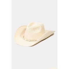 -One size fits most -Adjustable inner string -100% Paper Trendy Beach Hats With Adjustable Fit, Trendy Adjustable Beach Hats, Adjustable Casual Straw Hat, Adjustable Casual Straw Hat One Size, Adjustable Beach Fedora One Size, Adjustable Beach Fedora, Adjustable One Size Fedora For Beach, Western Cream Adjustable Straw Hat, Adjustable Cream Trendy Straw Hat