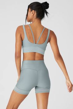 Airlift Double Trouble Bra - Black | Alo Yoga Woman Back, Athleisure Wear, Double Trouble, Back Women, Alo Yoga, Layered Look, Kuwait, Get The Look, Bra Tops