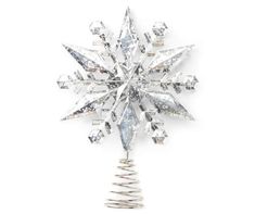 a snowflake ornament on a white background