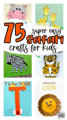 the top ten easy crafts for kids to make with paper plates and construction paper on them