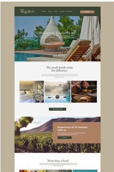 an image of a web page for a resort