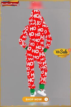 Christmas Hooded Long Sleeve Casual Jumpsuit P8261426001 Casual Hooded Jumpsuits And Rompers For Winter, Casual Hooded Jumpsuits For Winter, Christmas Onesie For Adults, Red Onesie For Winter Loungewear, Red Onesie For Winter Holiday, Red Winter Onesie For Loungewear, Winter Holiday Long Sleeve Onesie, Casual Long Sleeve Christmas Onesie, Red Holiday Onesie For Winter