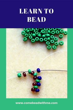 beads are being beaded together to make an ornament