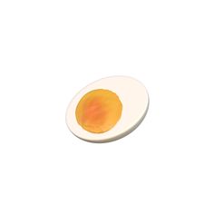 an egg is shown on a white surface