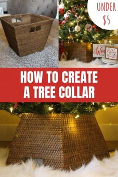 a collage of photos with the words how to create a tree collar on it