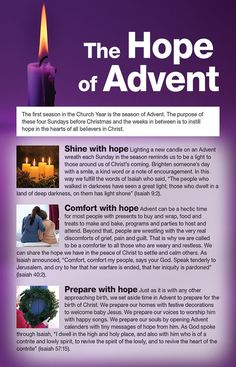 the hope of advant flyer with candles