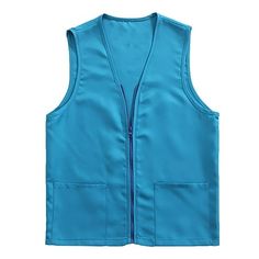 Clearance! Our products are focused on the customer experience and we look forward to your positive feedback.Adult Postulant Activity Vest Supermarket Vests Clerk Workwear Features: Featuring v-shaped neckline, zip front closure and comfort design. S: bust: 34" - 37", length: 25.5". This vest comes in Unisex US sizing. Men should 1 size up. vest is made of quality polyester. Lightweight and with multi-pockets to keep everything you need. Ideal as commercial team , work for supermarket, stores, h Vest Pria, Supermarket Uniform, Vest Uniform, Workwear Vest, Casual Fall Jacket, Social Service, Uniform Ideas, Staff Uniforms, Sleeveless Coat