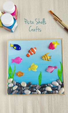 Aquarium Craft, Easy Art For Kids, Instruções Origami, Hand Crafts For Kids, Diy Crafts Paper Flowers, Origami Crafts Diy, Diy Crafts For Kids Easy